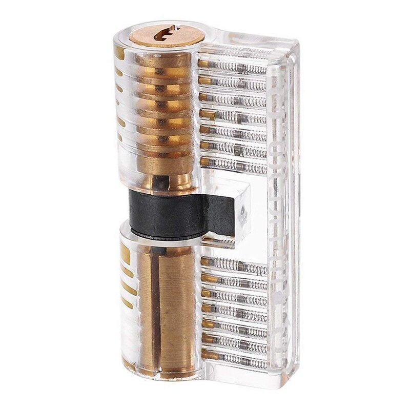 Låssmed genomskinligt kopparlås cutaway träning skicklighet synlig övning hänglås lås plocka