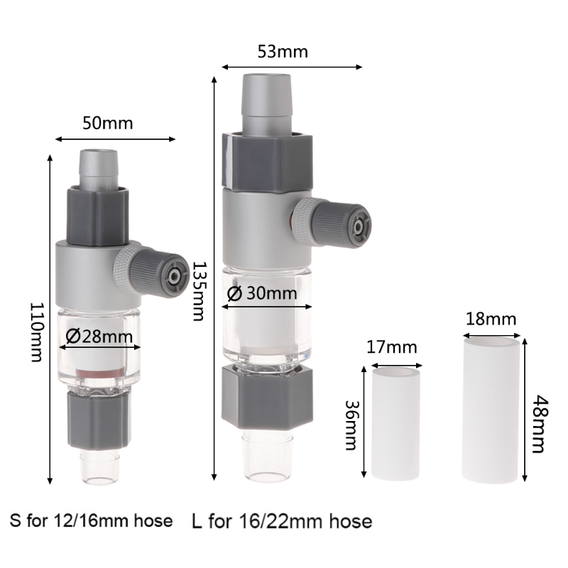 CO2 Atomizer Diffuser External Reactor aquairum water plant Aquarium Fish Tank For 12/16mm 16/22mm