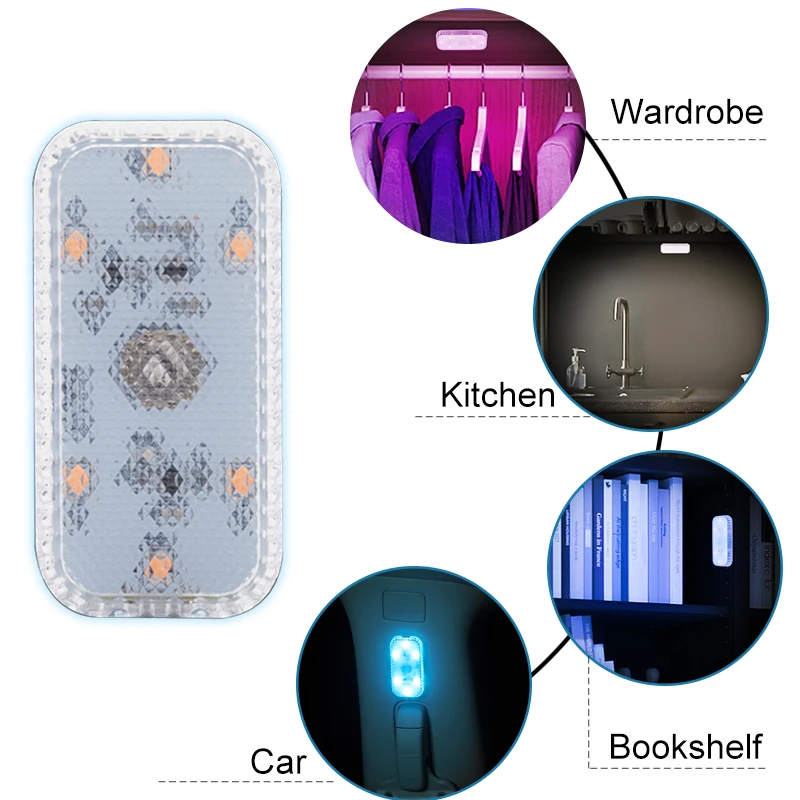 LED Innen Licht Nacht Lampe Magnetische Drahtlose berühren Licht Auto Dach Decke Leselampe für Kofferraum Lagerung Kasten USB Aufladen