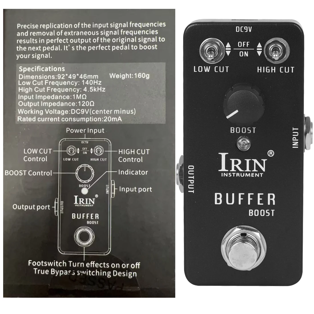 IRIN Guitarra Effect Pedal Compression Fuzz Overdrive Distortion Boost Bass True Bypass Pedals Electric Guitar Accessories: VIOLET/紫罗兰