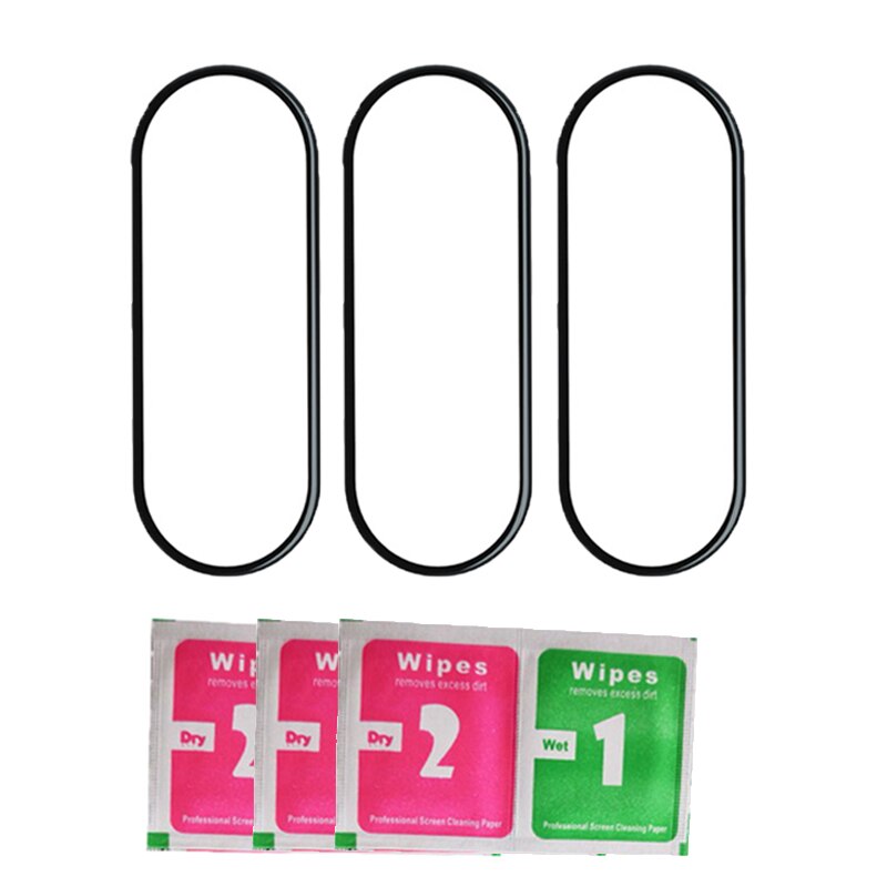 Vidrio Protector 3D para Xiaomi mi band 5, película de cristal para Mi band5, correa de reloj inteligente 5, Protector de pantalla de vidrio suave para mi band 5: 3 Pieces