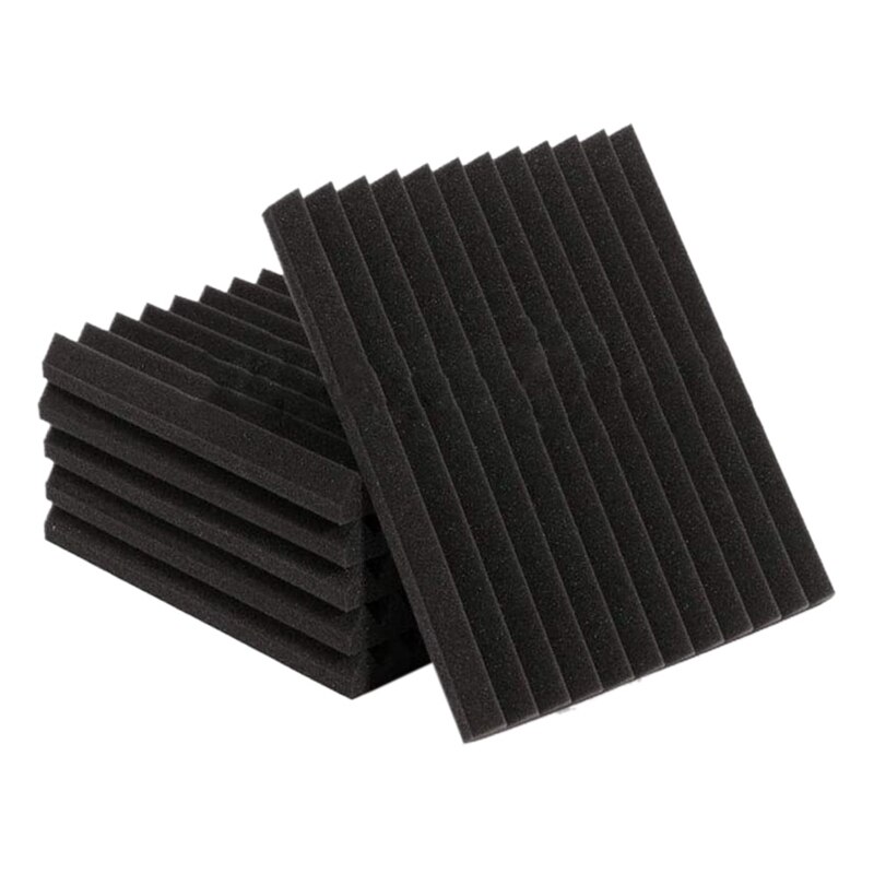 48 Pcs Sound Insulation Board Acoustic Panel Studio Foam Wedge Fireproof Soundproof Cushion Wall Board,2.5 x 30 x 30cm