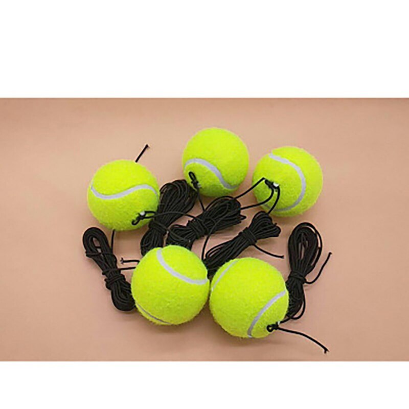 Pelota de tenis deportiva con cuerda de tenis, banda de goma individual, suministros de entrenamiento de tenis de línea, equipo de tenis