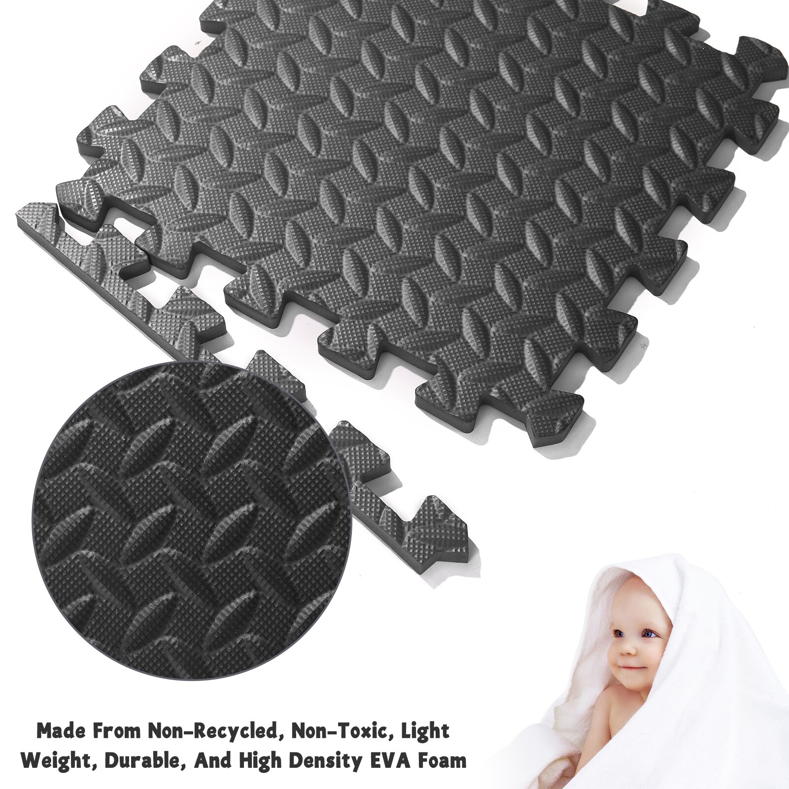 8pcs/16pcs Interlocking Floor Foam Mats Soft Children Playing Mat EVA Foam Interlocking Mat Home Gym Tiles Floor Protective Pads