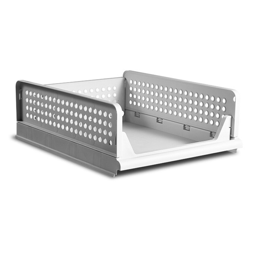 Multi-layer Stackable Clothes Storage Box Foldable Detachable Versatile Partition Board Rack Space-saving Bedroom Organizer: S