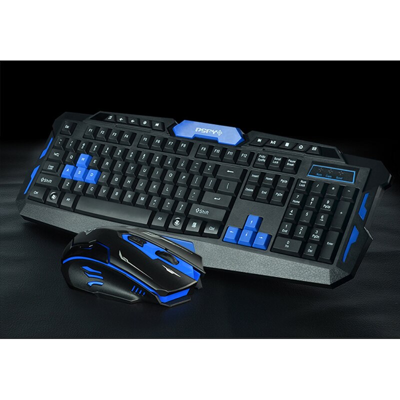 Trådlöst tangentbord mus combo set usb 2.4 ghz 1600 dpi gaming gamer spel möss multimedia vattentät för dator pc skrivbord