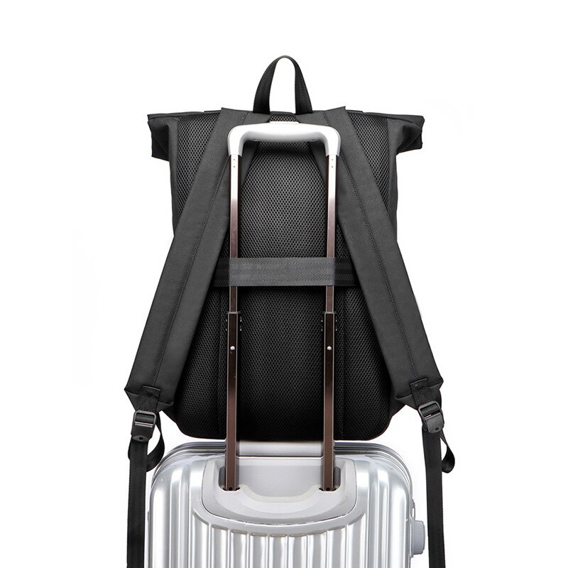 Vzva 2020 mænds rygsæk afslappet college stil lærred vandtæt college student skoletaske business computer rygsæk