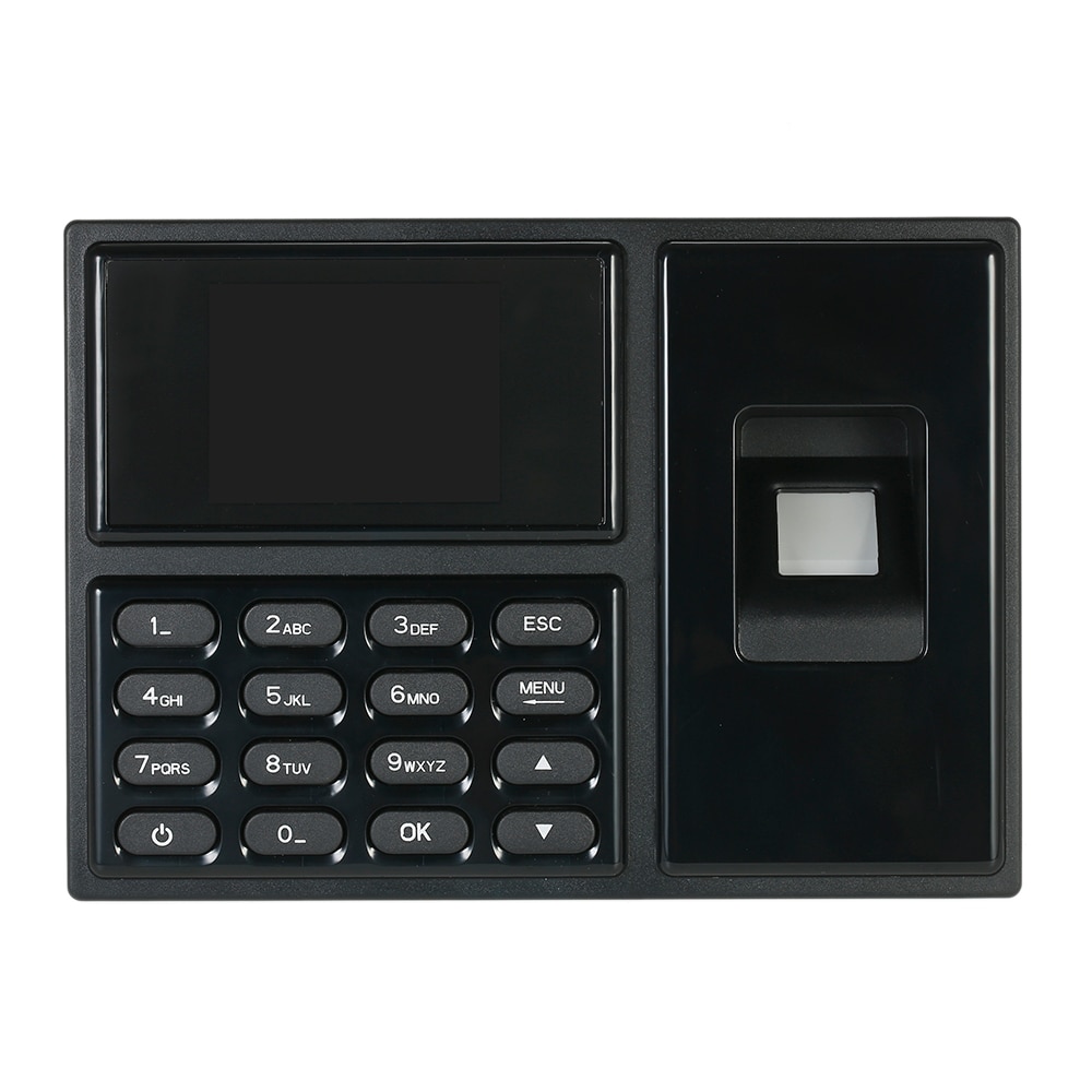 Intelligent Biometric Fingerprint Password Attendance Machine Employee Checking-in Recorder 2.4 inch TFT Time Attendance Clock