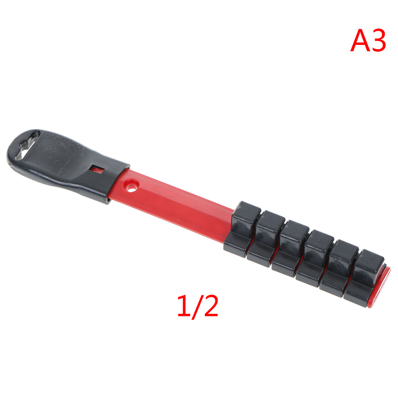 1Pcs 1/4" 3/8" 1/2" Smart Drive Socket Tray Rail Rack Storage Holder Organizer Tool Plastic: A3