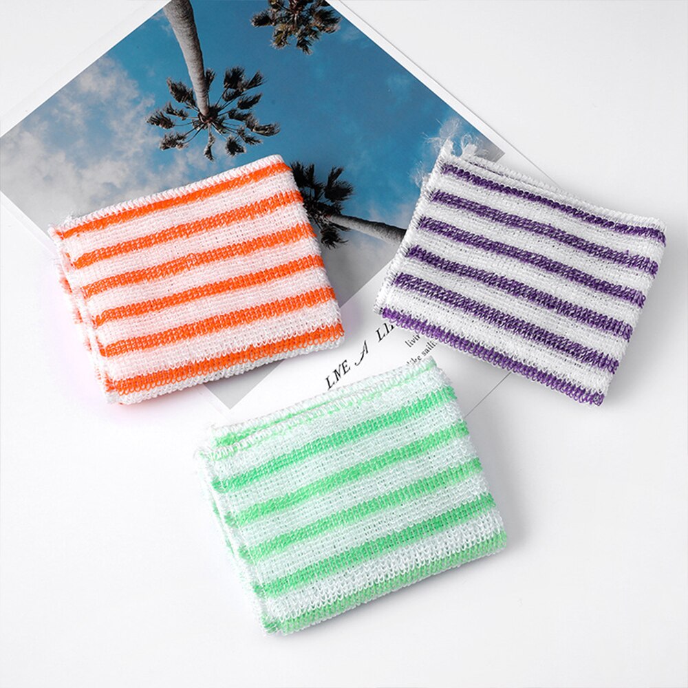 5 pièces bambou fibre torchon anti-adhésif huile double chiffon bambou charbon dégraissant plat chiffon épaississement tampon à récurer