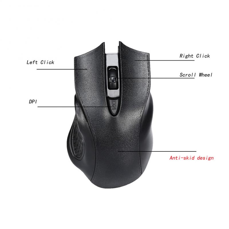 Wireless Bluetooth Mouse 800/1200/1600 DPI Optical Bluetooth Mouse 4 Keys Surface Leather Mouse For Laptop Notebook PC: Default Title