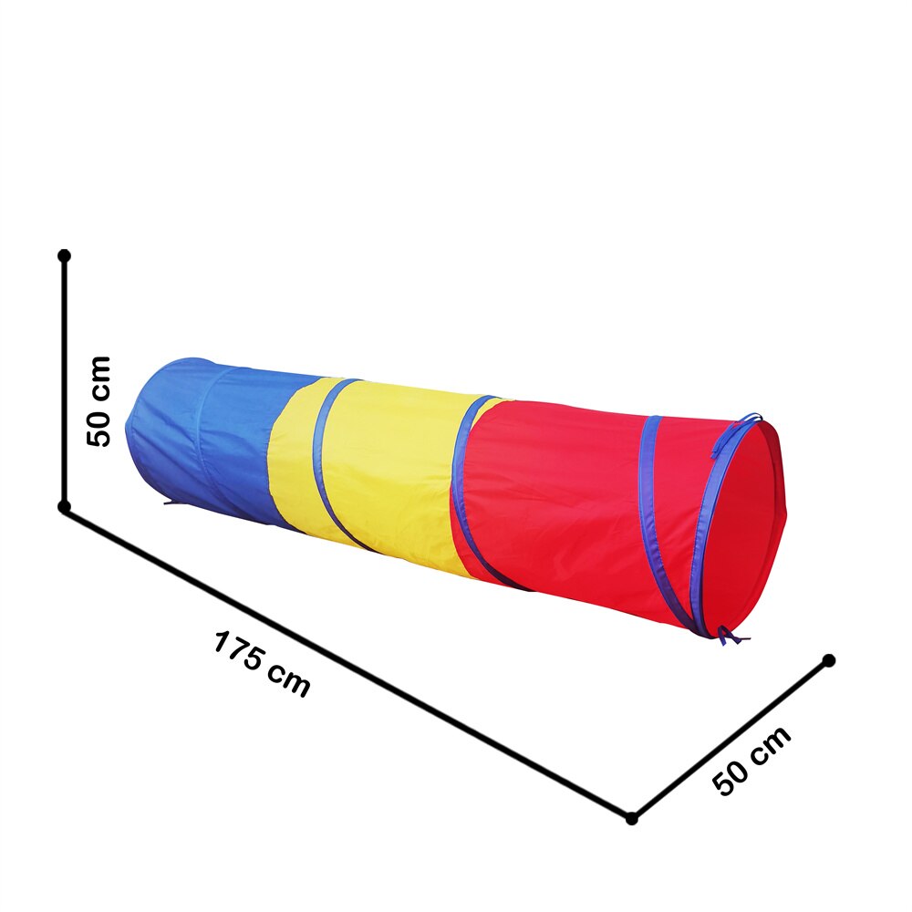 Draagbare Kleurrijke Kids Tunnel Tenten Kruipen Tunnel Opvouwbaar Opvouwbare Indoor Kids Speelhuis Tent Meisjes Jongen Kamer Decoratie: red yellow blue