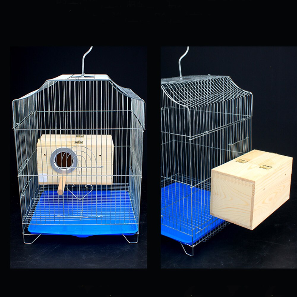 Parrot Parakeet Wooden Bird Breeding Box Eco-friendly Protect Eggs Incubator Warm Bird Nest For All Mini Birds Cage Accessories