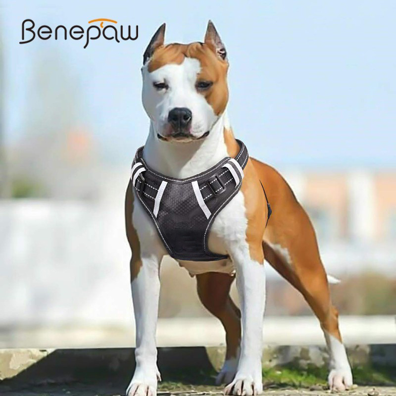 Benepaw Ademend Geen Pull Grote Hond Harnas Vest Zachte Verstelbare Reflecterende Duurzaam Pet Harness Medium Grote Hond Controle