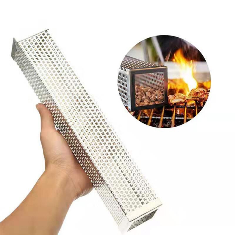 12 Inch BBQ Smoke Tube Stainless Steel Charcoal Pellet Grill Smoker Box Barbecue Cooking Smoke Generator