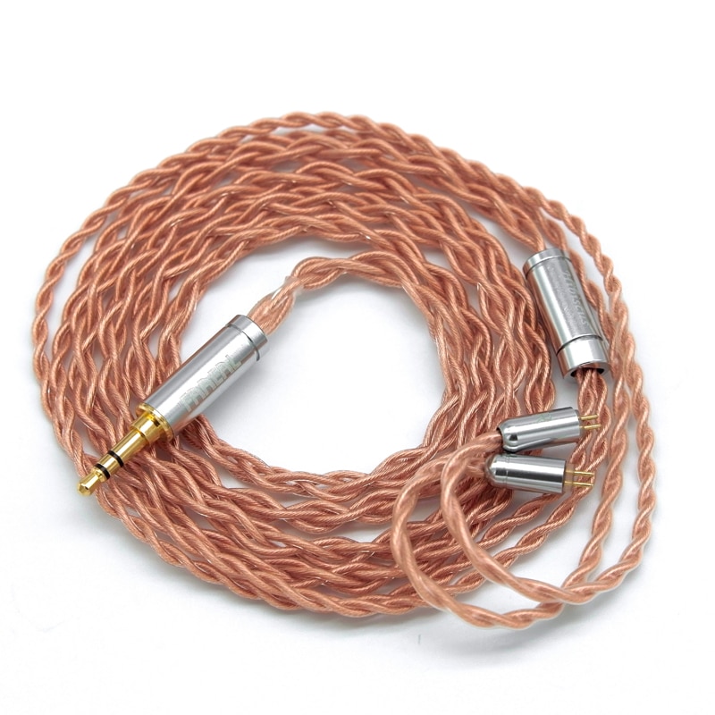 FAAEAL 4Core High Purity Copper cable with 2Pin/MMCX Connector 3.5/2.5/4.4mm Gold-plated plug Earphone Upgrade Cable For TFZ/TRN