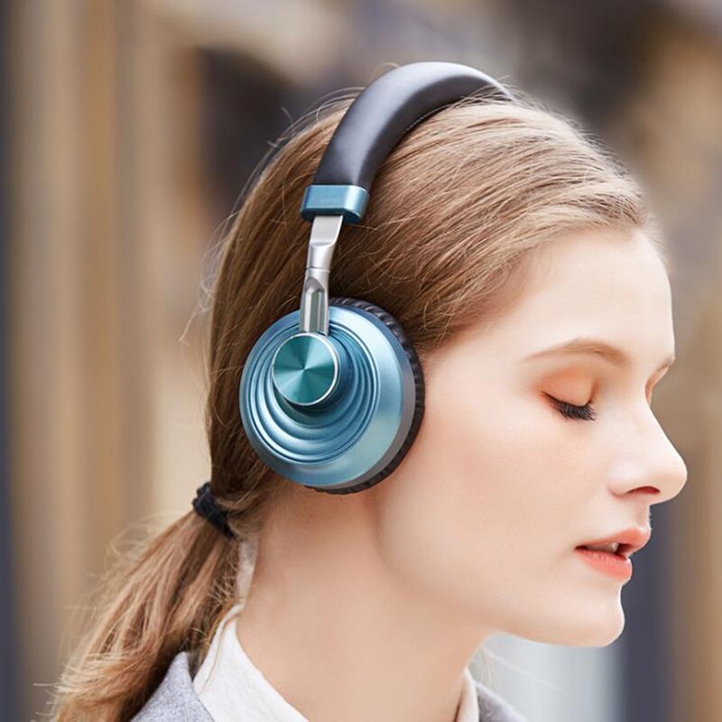 Draadloze Hoofdtelefoon Met Mic Audifonos Hifi Bluetooth 5.0 Headset Metalen Gaming Koptelefoon Sport Opvouwbare All-Inclusive Oortelefoon