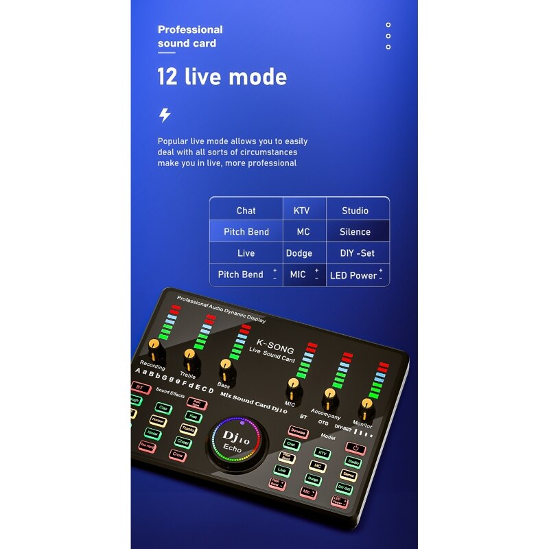 Professionele Aanpassen Stereo Geluid Kaarten Board Mixer Schudden Live Apparatuur Professionele Elektrische Aanpassing Tone