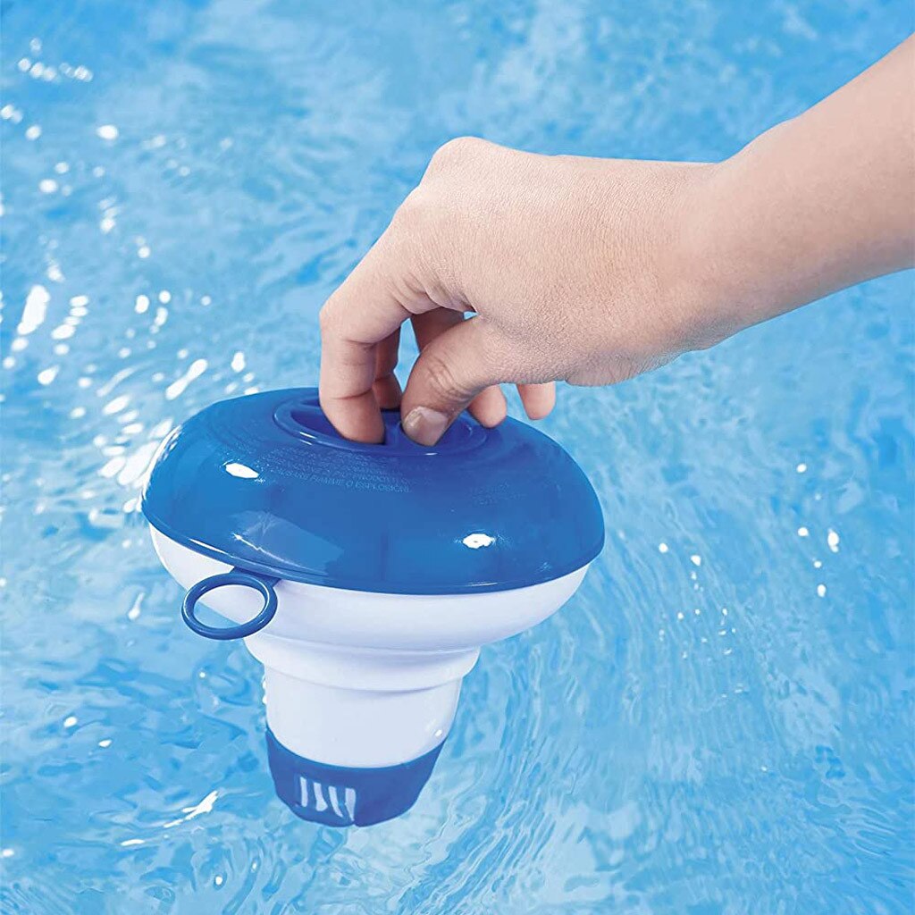 Swimming Pool Floating Chemical Chlorine Dispenser Swimming Pool Accessories Thermometer Disinfection Automatic Applicator Pump
