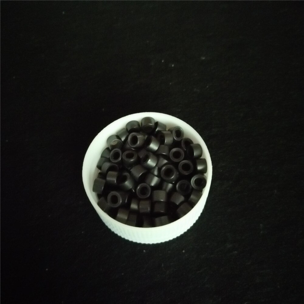 1000 pièces 4.5mm silicone doublé Micro liens anneaux perles plume cheveux extension outils pour cheveux humains