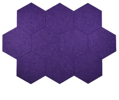 10 stk filt hexagon bokstav oppslagstavle fotodisplay gjør-det-selv-kunst hjemmekontorplanlegger planleggingstavle veggdekorasjon memoholder: Lilla
