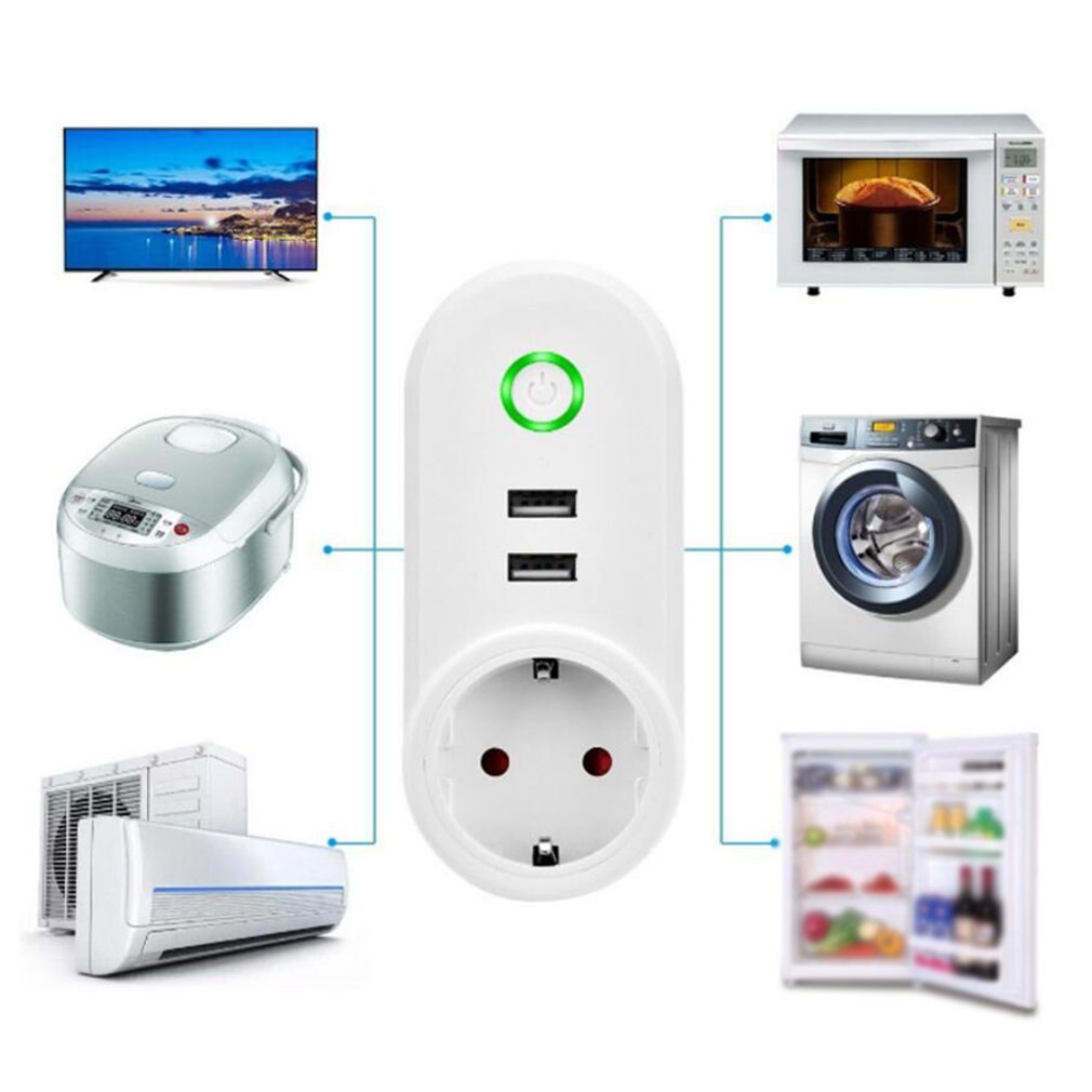 Wifi Smart Socket Timing European Standard Smart Socket Timing Socket Mini Charger AC DC Power Supply
