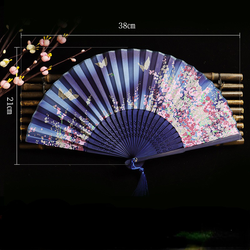 Abanico Manual con motivos de boda, disfraz antiguo, abanicos de mano plegables de estilo chino, , abanico de mano plegable de madera
