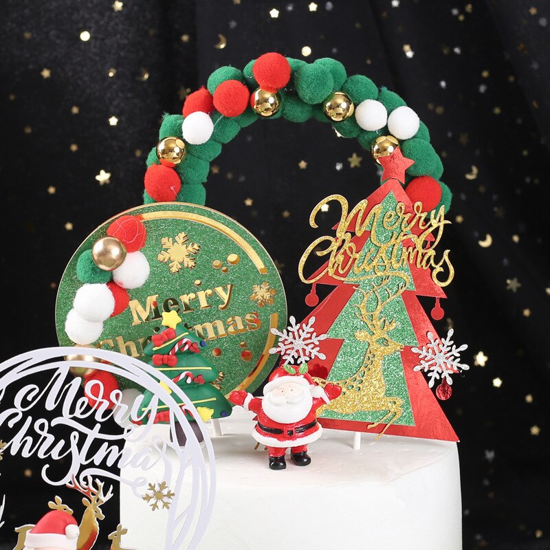 Julgran cupcake tårta dekoration baby god jul fest dekoration dessert bakning tårta topper dekoration