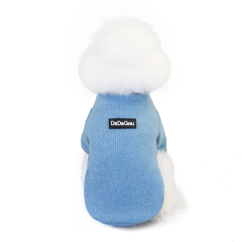 Turtleneck Knitted Dog Sweater Zipper Style Classic Cable Knit Dog Coat, Warm Pet Winter Clothes Outfits For Dogs Cats: blue1 / L