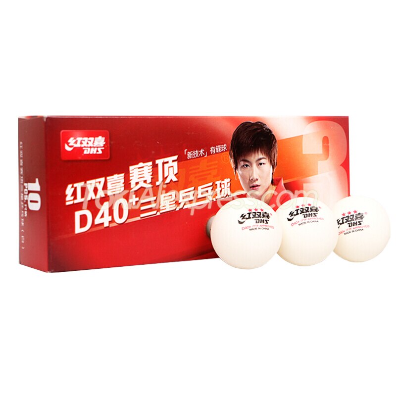DHS 3-Star D40 + pelota de tenis de mesa plástico ABS Original DHS 3 STAR Ping Pong Ball