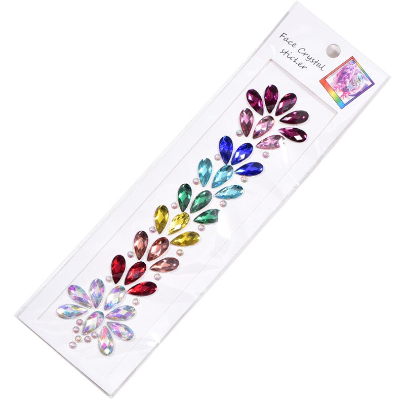 6 Sets Mode Lichtgevende Haar Stickers Gems Haar Body Tijdelijke Tattoos Haar Stickers Gems voor Maskerade Festival Partij B3886