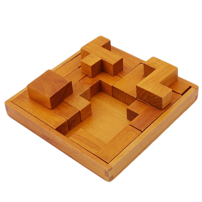 Juego de rompecabezas de madera sólida Pentominoes geometría desarrollo de la inteligencia infantil