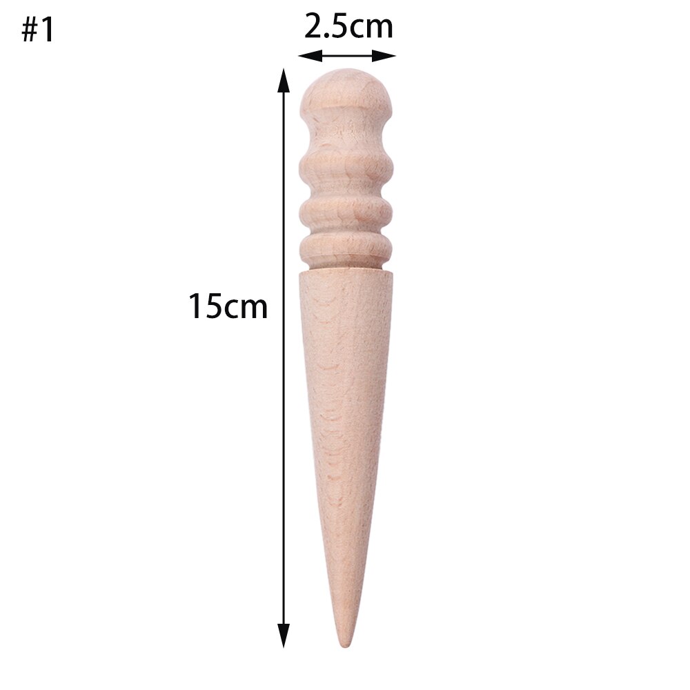 Outil de polissage multi-tailles, fraisage du cuir, bricolage artisanat bords tranchants bâton en bois rond fait à la main 1 pièce: 1