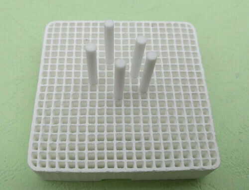 Alumina Ceramic Soldering Plate With Holes Jeweler Pin Welding Tool: 1 Block10 Cerami pin