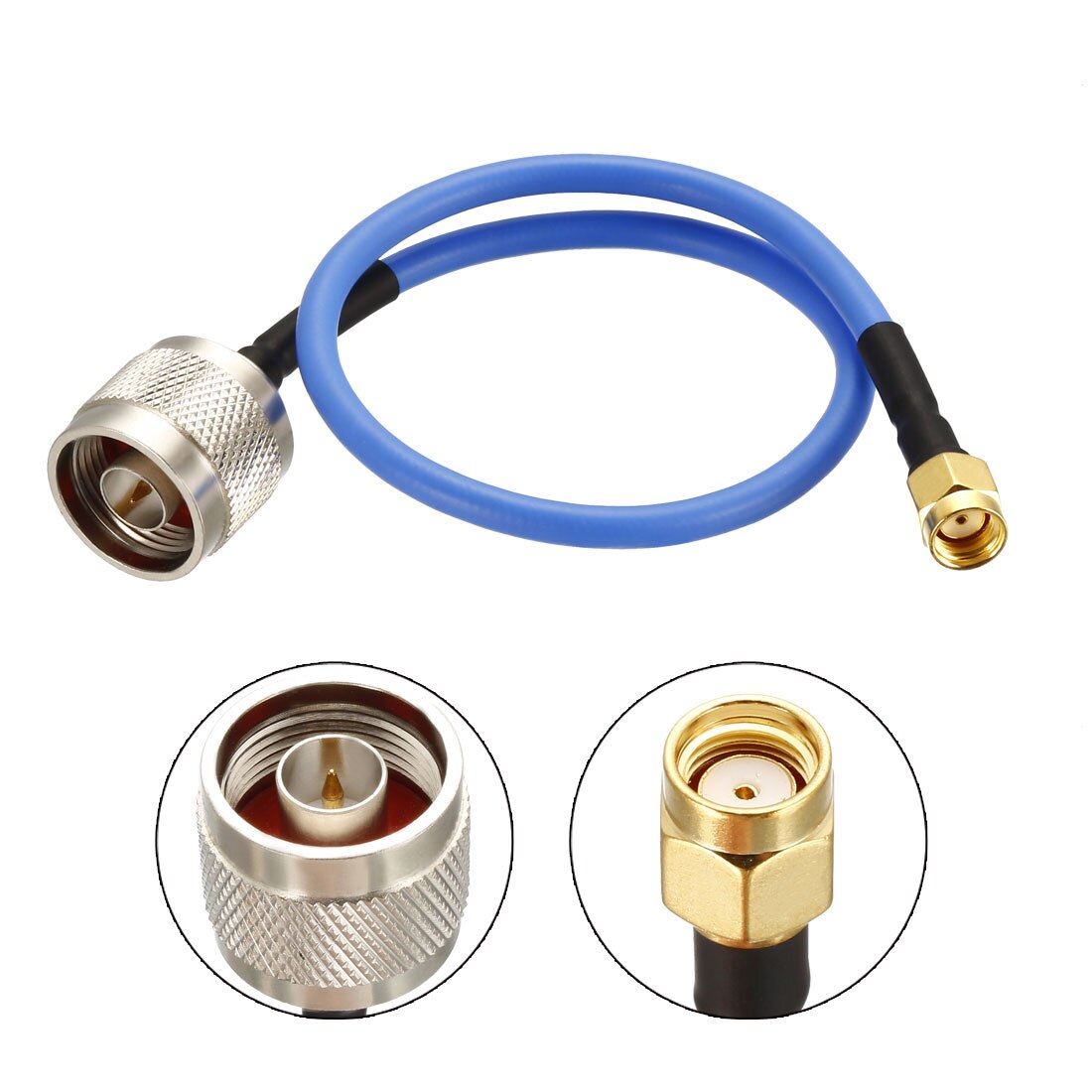 uxcell 1 Pcs RP-SMA Male to N Male RG402 RF Coaxial Coax Cable 0.3Metereter/1Feet Bare Copper Inner conductor