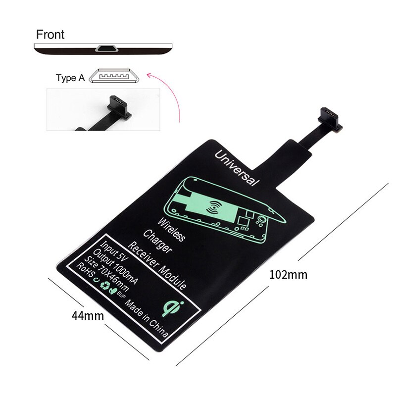 10W Fast Wireless Charger For Samsung Galaxy S10 S9 Note 10 USB Qi Charging Pad for iPhone 11 Pro XS Max XR X 8 Plus Huawei P30: Type A Receiver