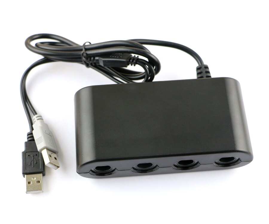 4 Ports for GameCube Controllers Adapter Converter for Wii U &amp; PC