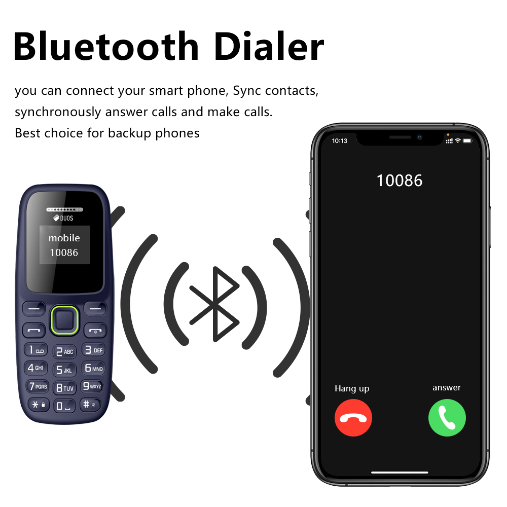BM310 Piccoli telefoni cellulari Auricolare Bluetooth sbloccato Telefono Registrazione automatica delle chiamate a bassa radiazione Doppio telefono cellulare piccolo SIM
