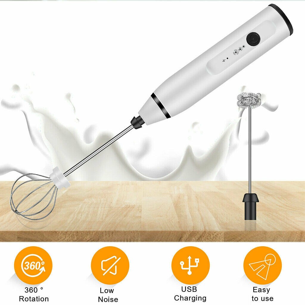 Electric Milk Frother Egg Foam Coffee Maker For Milk Cappuccino Whisk Tools Practical Kitchen Baking Tool For Coffee Chocolate
