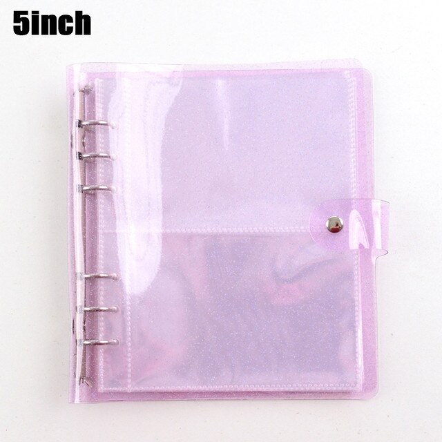 Album Photo avec 200 pochettes, 3/5 pouces, classeur, Films Photos, couverture scintillante, pochette transparente, protection, décoration de la maison: 5inch Purple