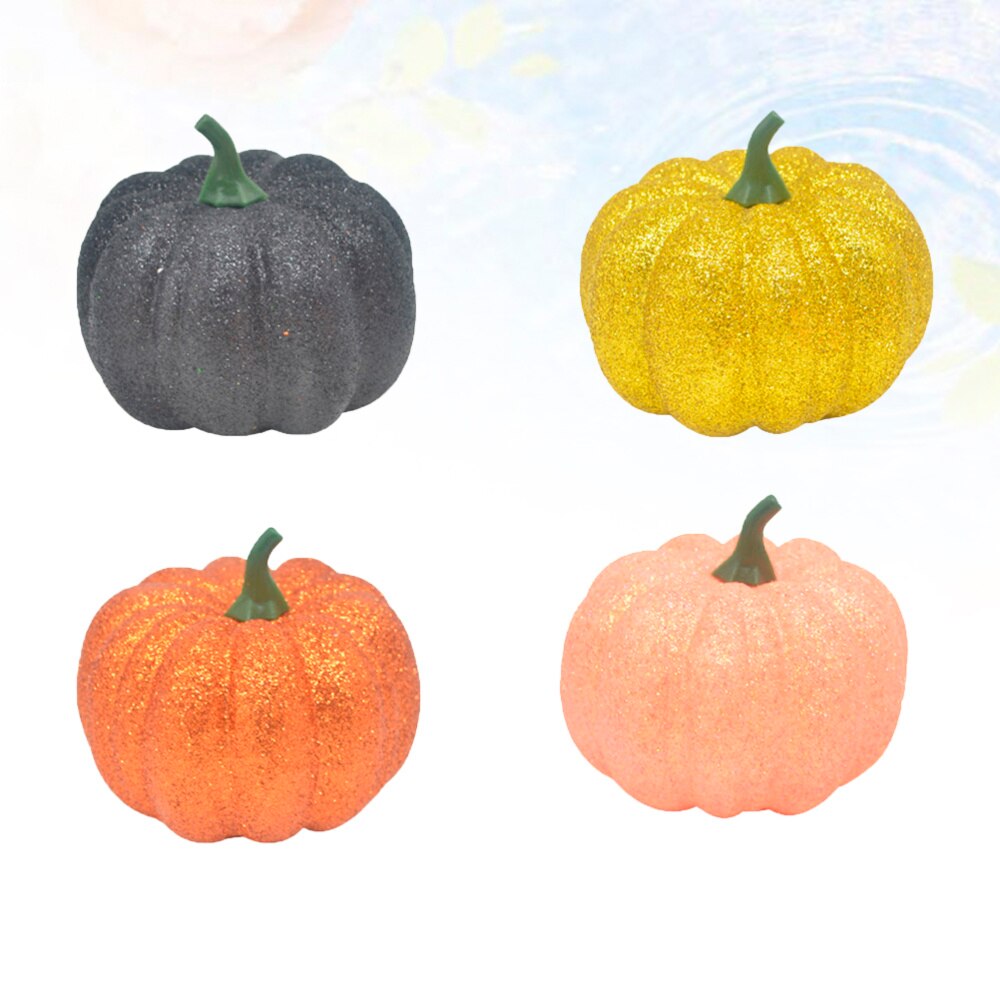 4 stk halloween morsomme gresskar rekvisitter skum kunstig gresskar festrekvisita tilfeldig farge: Default Title