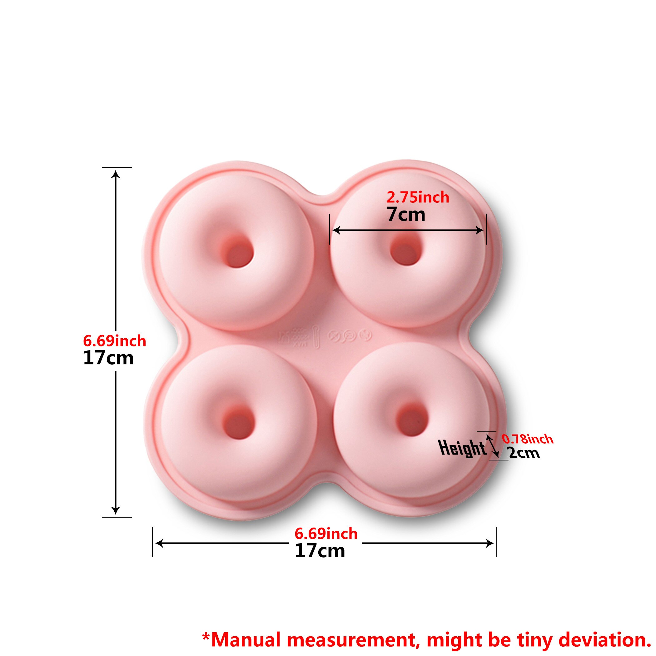 Kinds Baking Mold Silicone Oven DIY Non-Stick Heat Resisting Chocolate Pudding Cookie Biscuit Ice Pastry Cake Baking Cooking: 192C02 Light Pink