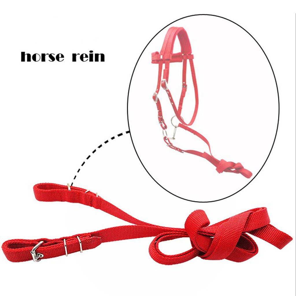 Brida de caballo Rein Headstall Thickened Halter accesorios ecuestres removible Snaffle Nylon cincha equipo de equitación