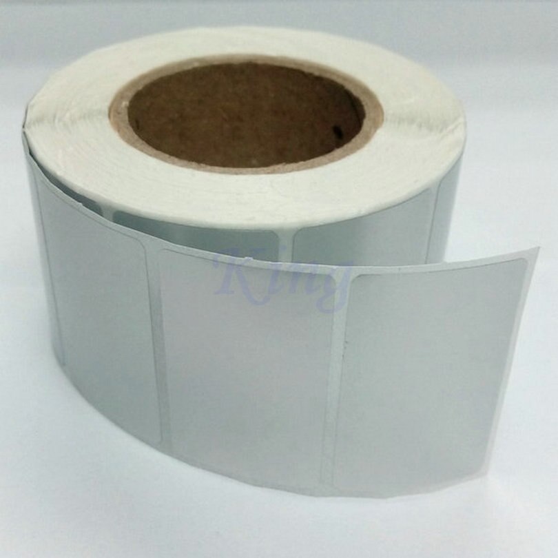 Silver PET Label Sticker 50x30mm 1500 Pieces/Roll Silver Label Waterproof Tearproof Oilproof For Product Label S/N Label