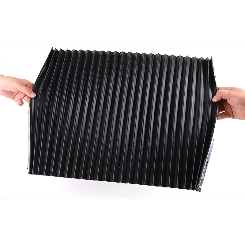 Convenient Milling Machine Part Fitting Foldable Accordion Dust Protective Cover Black Rubber Cover 400x600mm 3# 4#