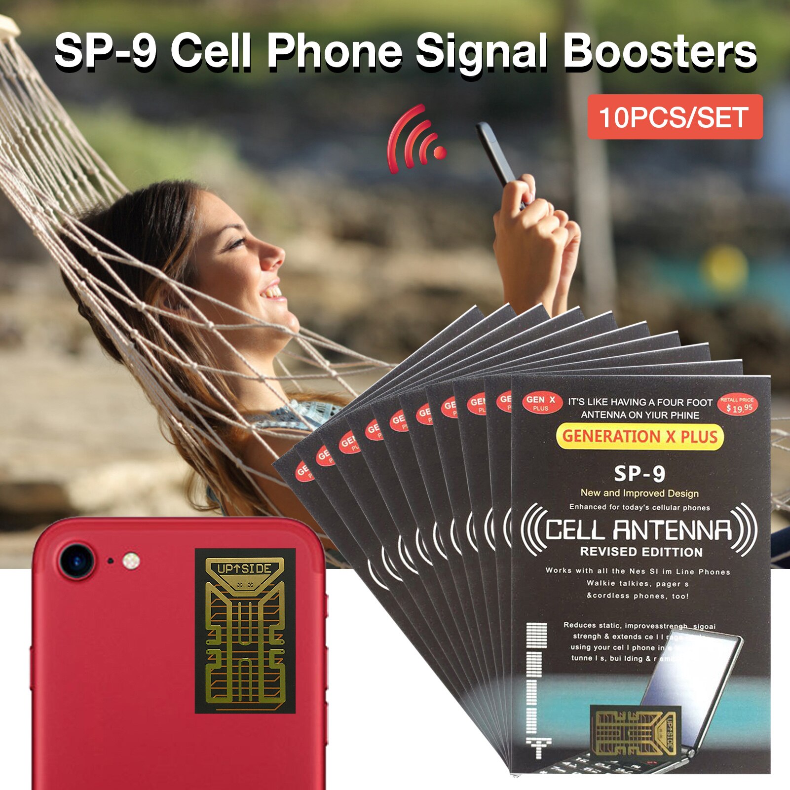 10Pcs Mobiele Telefoon Signaal Boosters Stickers Telefoon Antenne Versterker Signaal Booster Netwerk Booster