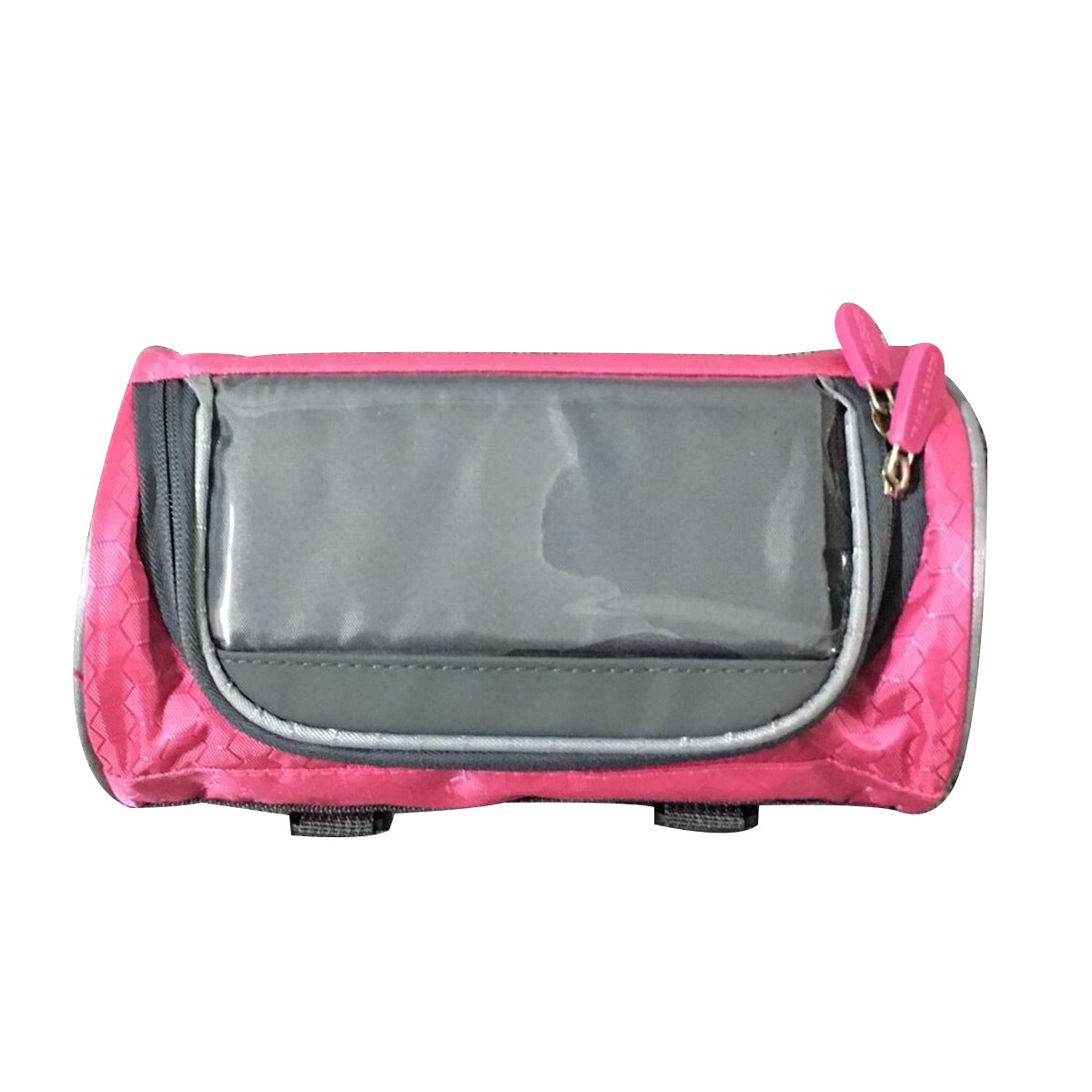 5 Kleuren Fietsen Fiets Voorframe Pannier Tube Bag Waterdichte Mobiele Telefoon Zakje Houder Mountainbike Mtb Tassen: Rose Red