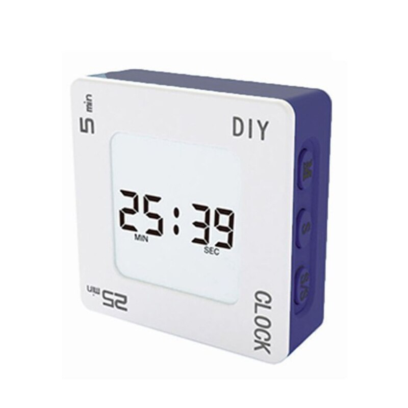 Multifunctional DIY Time Management Pomodoro Timer Square Alarm Clock Vibration Flashing Backlight Timer Reminder: 07