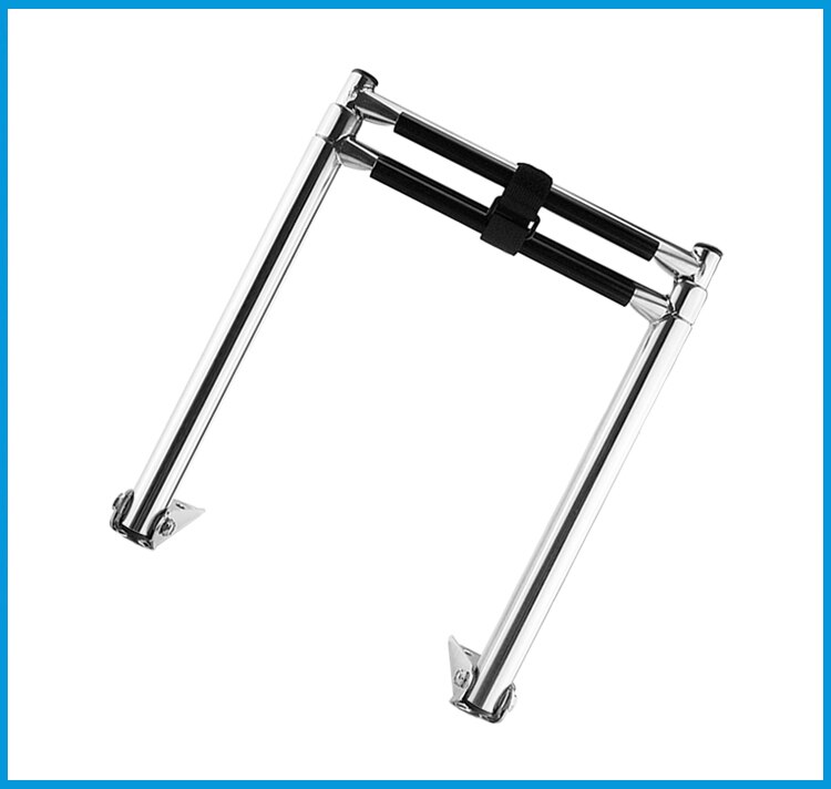 2 Steps Boat Stainless Steel 304 Telescoping Folding Ladder Deck Outboard Swim Platform Boat Marine Yacht Accessories