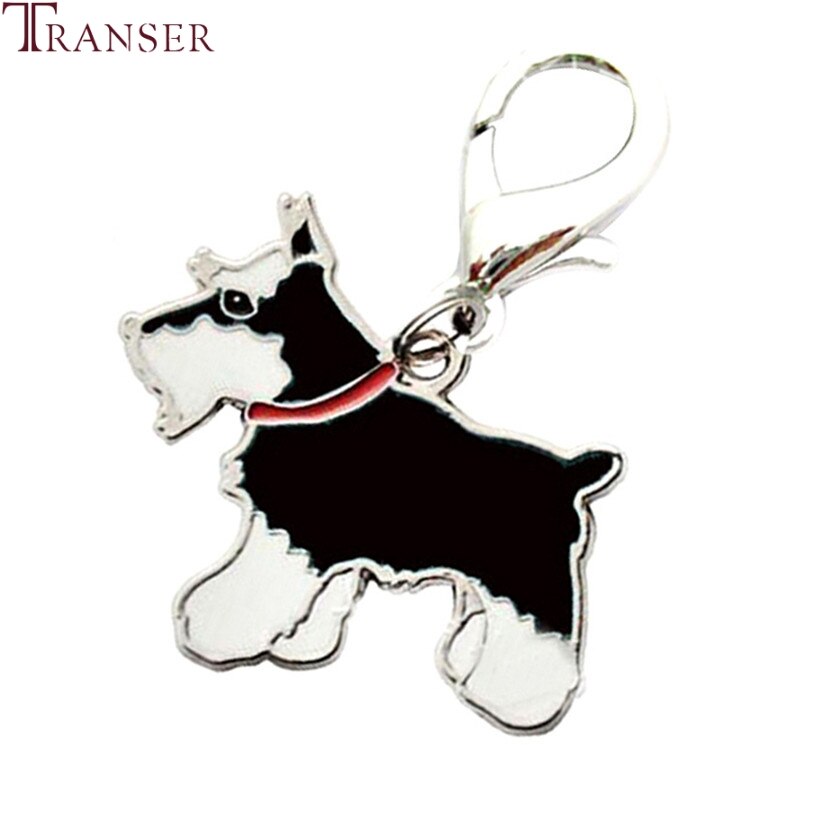 Transer Pet Dog Supply Zwart Schnauzer Hond ID Tag Grooming Accessoires Kraag Ketting Hanger 80223